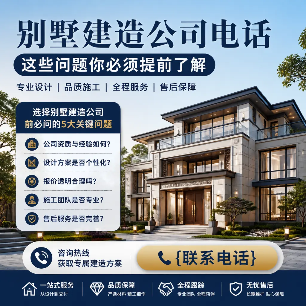 贵州别墅建造公司电话,这些问题你必须提前了解